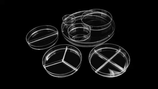 Placa de Petri para cultura celular de plástico transparente redondo estéril descartável PS 90X15mm