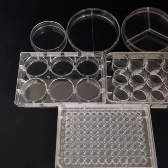 Recipiente descartável da cultura celular das placas de Petri do plástico 90X15mm placa de Petri de 9 Cm